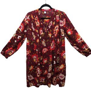 Old Navy Dress Womens Large Petite Cottagecore Fall Forrest Cozy‎ Floral Tunic